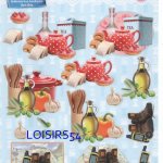 Feuille 3D thé et gateaux pour la décoration